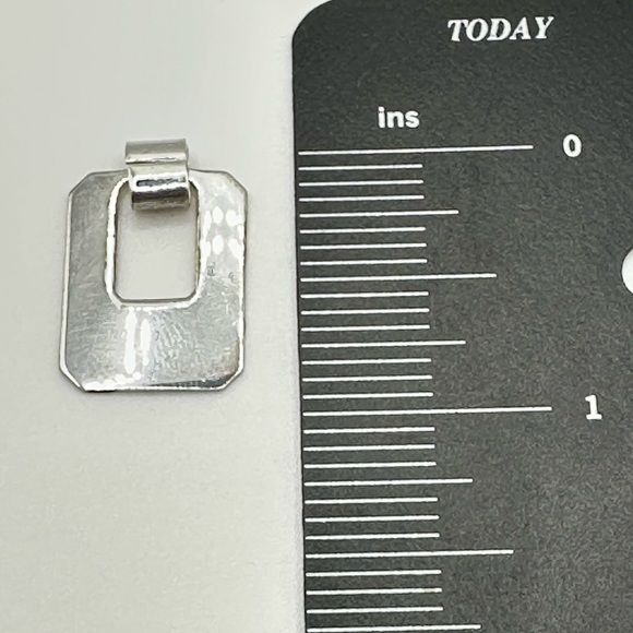 Simple Sterling Silver Geometric Pendant - Picture 3 of 3